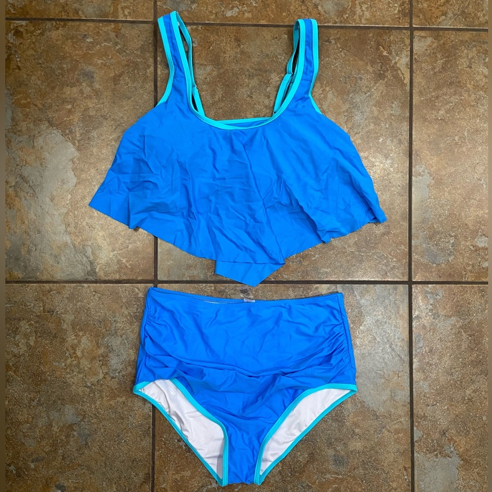 Blue Two-Piece Swimsuit
